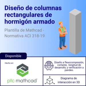 Plantilla Mathcad de diseño de columnas rectangulares de hormigón armado - ACI 318-19
