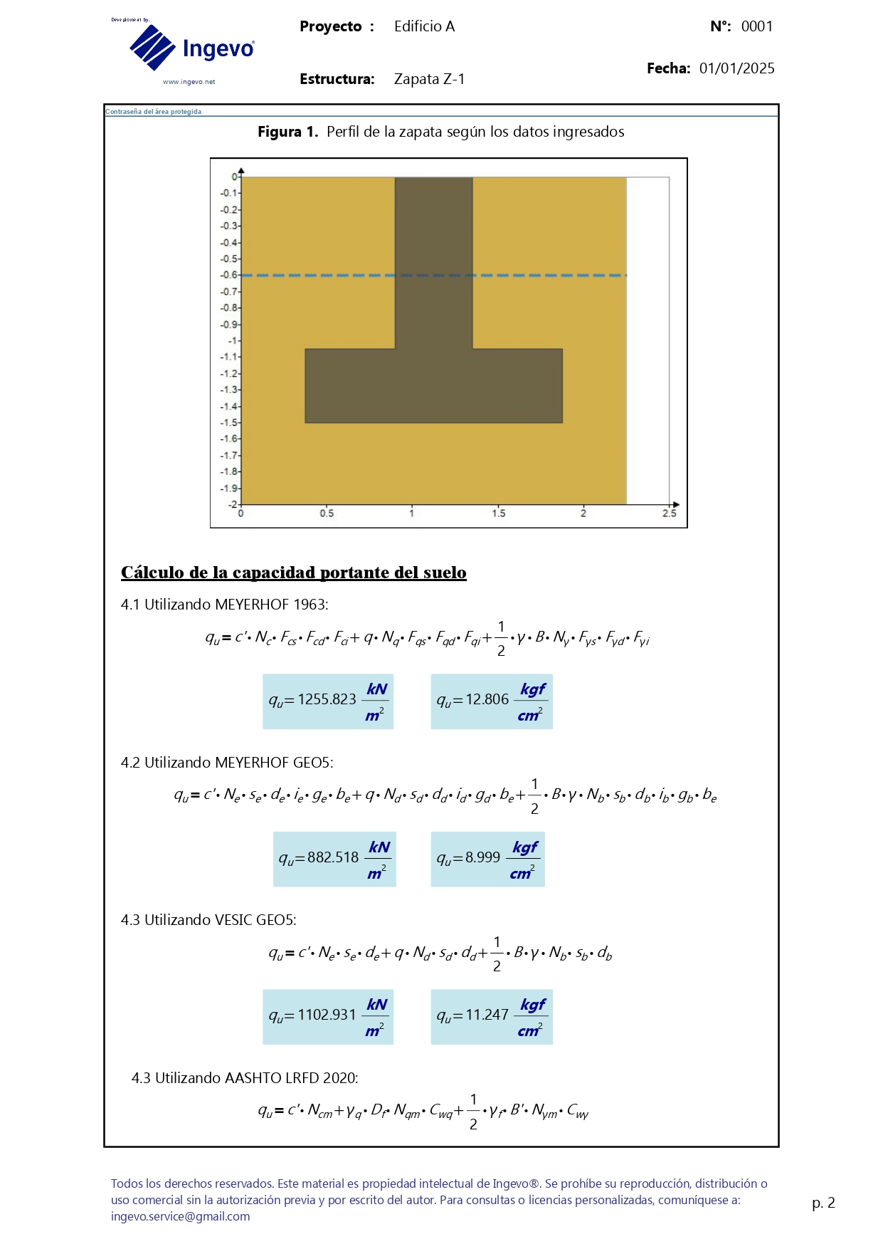 Plantilla Mathcad para el cálculo de la capacidad portante del suelo para cimentaciones - ACI 318-19 - Image 4