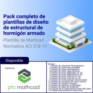 Pack completo de plantillas Mathcad para diseño estructural de hormigón armado - ACI 318-19