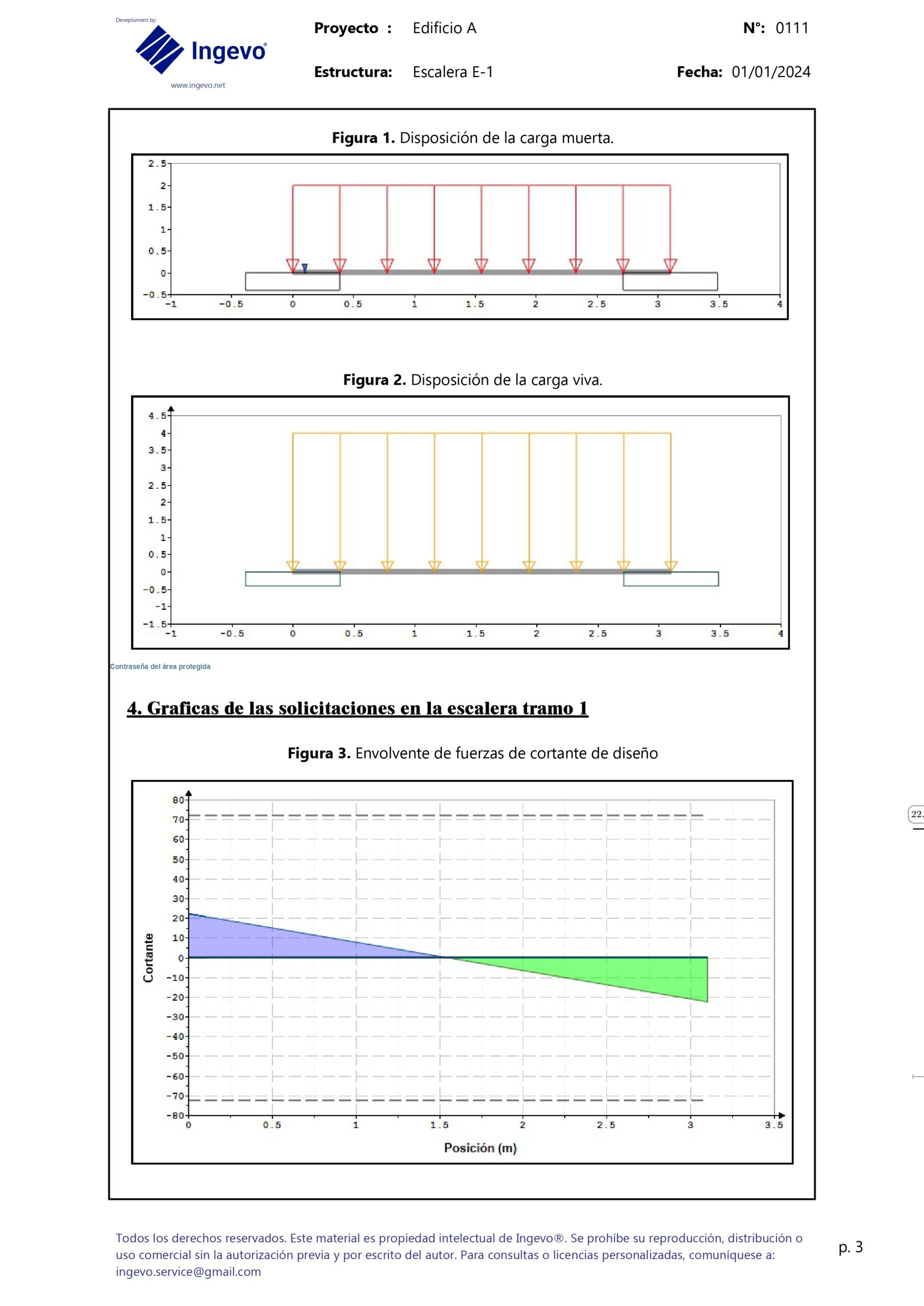 Diseño de escaleras de hormigón armado con descanso “Tipo I, II y III” – Según normativa ACI 318-19 - Image 5