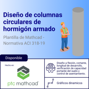 Plantilla Mathcad de diseño de columnas circulares de hormigón armado - ACI 318-19