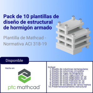 Pack esencial de plantillas Mathcad para diseño estructural de hormigón armado - ACI 318-19