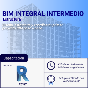 Curso de Revit Senior Intermedio: Modelado estructural detallado, documentación y cómputos métricos.